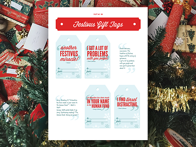 Festivus Gift Tags christmas festivus gifts giftwrap holiday presents tags