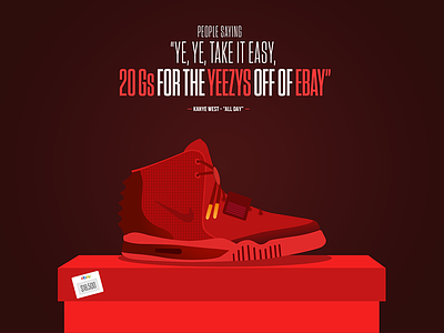 KANYE x AIR YEEZY all day ebay kanye west nike red red october sneakers yeezus yeezy
