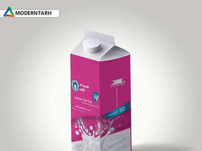 Pegah Milk Box graphic design
