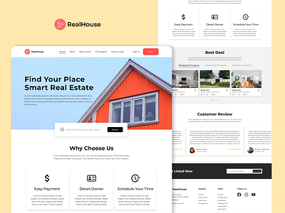 RealHouse - Real Estate Web Design agency company design estate home house real estate ui web design