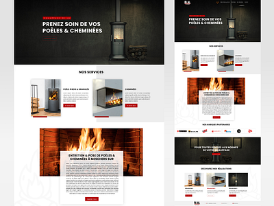 Landing page : chimneys branding design graphic design illustration landing page logo minimal ui ux webdesign website