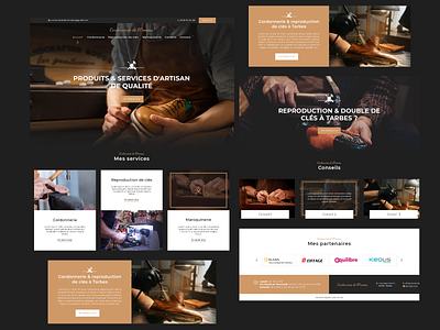 Landing page for shoe repair branding design graphic design illustration logo motion graphics ui ux vector website