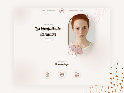 Clean web site design Natural design graphic design illustration logo ui ux website