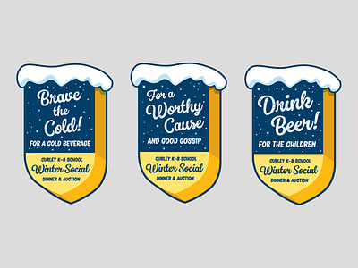 Curley School Winter Fundraiser Badges