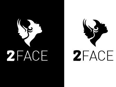 2 Face Logo branding design logo
