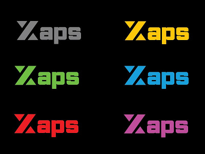 Xaps (pronounced zaps) winning entry branding design logo