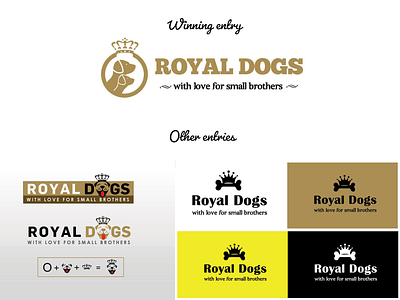 Royal Dogs online dog accessories Shop Logo branding design logo
