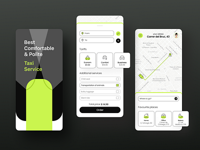 Taxi app concept