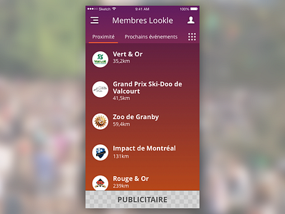 Lookle Member Page app mobile redesign