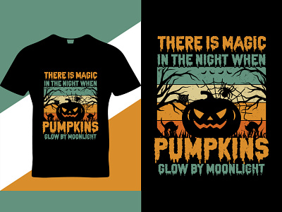 Halloween t-shirt design template pumpkin