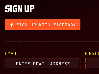 Sign Up Form facebook flat ui form input mobile registration responsive ui web design