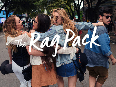The Rag Pack Logo branding design fashion logo paint script