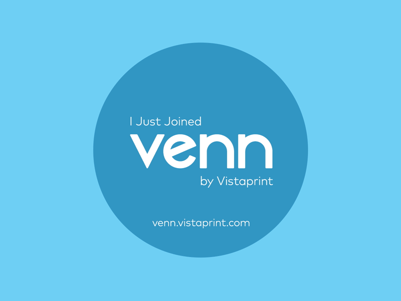 Venn by Vistaprint animation branding circle design logo motion typography venn vistaprint