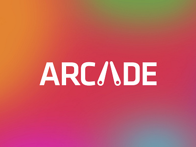 Arcade arcade barcade brand branding clever game gaming identity illustration logo logotype pinball pinball machine professional red simple type typography videogames wordmark