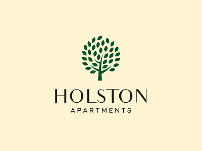 Holston america apartment brand branding corporate holston illustration inspiration living logo logotype nature plant pro professional realty tree type typography usa