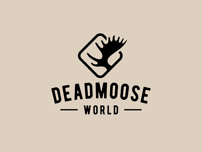 DeadMoose World animal antlers apparel brand branding clothing company dead deadmoose handdrawn handmade hipster illustration logo logotype moose rustic tshirt type typography