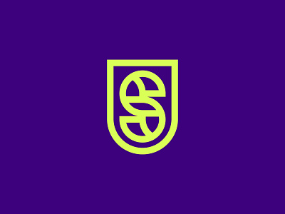 Powerful S mark brand branding company corporate illustration law letter line art linework logo logotype modern powerful purple s shield simple strong type typography