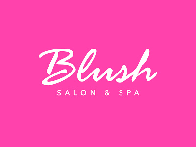 Blush Salon beauty brand branding font hand drawn handcrafted handmade handpainted health inspiration logo logotype pink salon script skincare spa stylist type typography