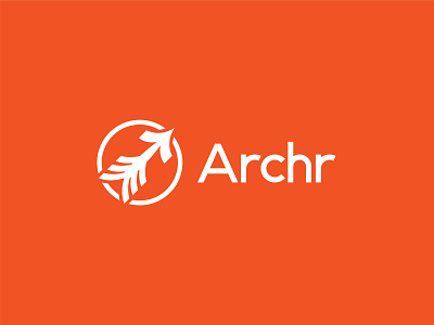 Archr archer arrow bow and arrow brand branding digital illustration inspiration logo logotype modern orange professional software tech technology type typography web website