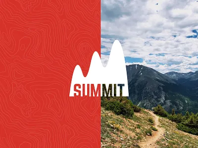 Summit adventure alpine brand branding camp colorado explore hike illustration logo logotype mountain mountaineering nature outdoors rock climbing summit travel type typography