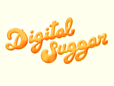 02 Digital Suggar brand candy handwritten honey logo sugar sweet