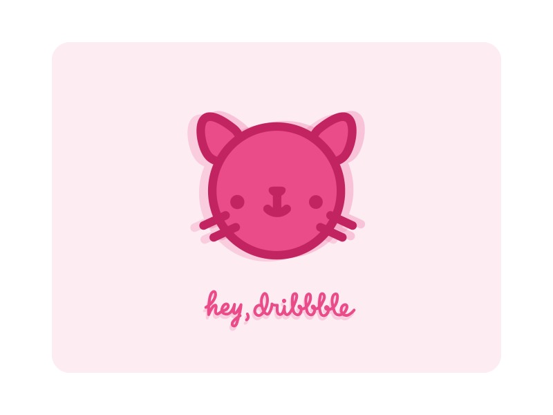 hey, dribbble 2-d animation cat character character animation face hello