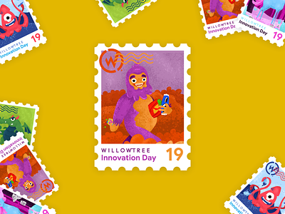 Innovation Day Sasquatch 2019 bigfoot character illustration innovate innovation innovation day magical postage sasquatch stamp sticker