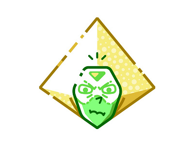 Peridot angry character diamond face icon outline peridot rhomb steven universe