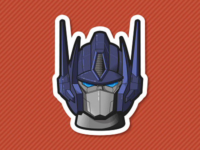 Optimus Prime autobot head helmet icon leader mask optimus outline prime robot sticker transformer
