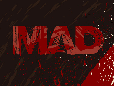 Mad Logo blood branding brush brutal creepy grunge logo mad max nightmare splat
