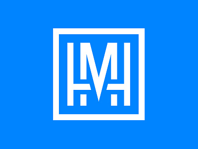 HM monogram logo branding design flat icon illustration lettering lines logo monogram type typography vector