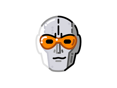 Leader-1 | Gobots design flat gobots guardian head icon lines machine robo robot sticker transformers