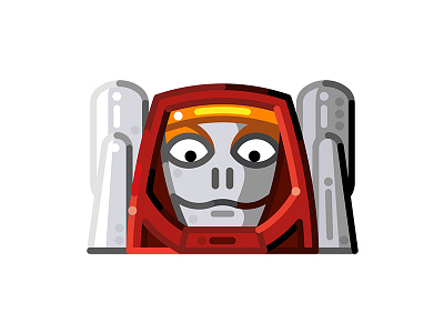 Scooter | Gobots design flat gobots guardian head icon lines machine robo robot sticker transformers