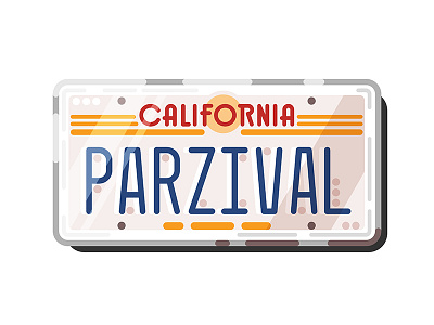 DeLorean license plate | RPO back badge bttf carifornia delorean design fufure license plate lines sticker to the vector