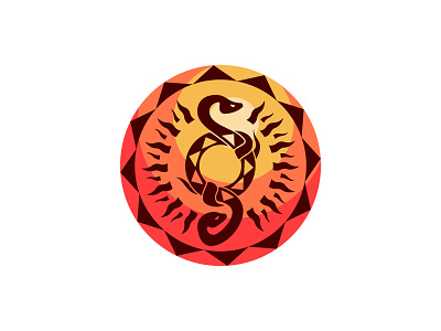 Spellbinder symbol animal circle design dragon lord flat icon illustration logo magic retro snake spellbinder sticker sun symbol tv vector