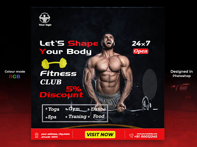 Gym poster adobe banner design graphic design gym poster gympost photoshop poster trending