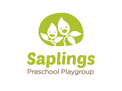 Saplings Logo - Colour version branding character design education identity illustration kids logo plant playgroup sapling
