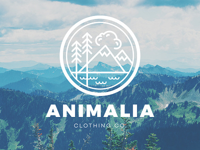 Animalia Clothing Co. Identity air badge branding explore geometric identity land logo nature sea travel