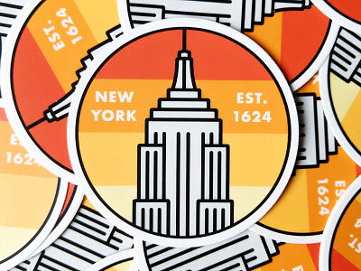 NYC Sticker architecture bold building design empire state illustration new york new york city nyc sticker