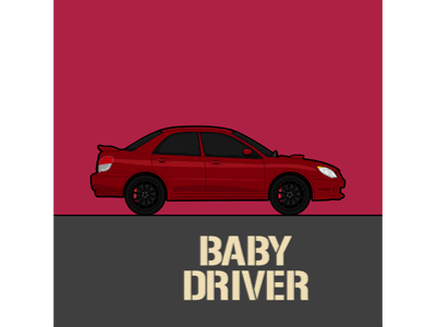 Baby Driver Movie's Vector Design ai baby driver corel illustration illustrator logo logotype subaru vector vector design