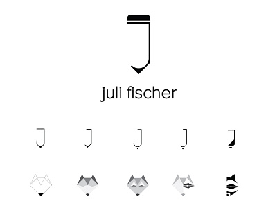 Pen + J content writing fox illustrator letterform logo mark pen pencil raccoo writing