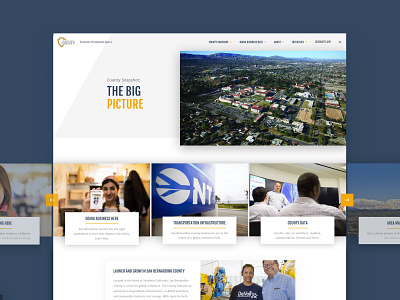 Economic Development Agency of San Bernardino County Website graphic design ui ux