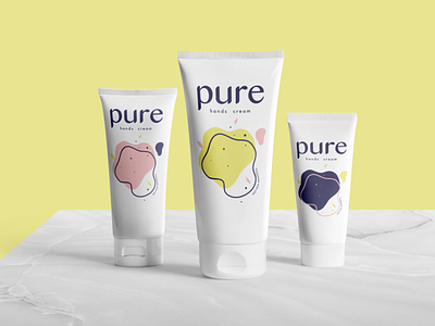 Pure hands cream packaging design <3