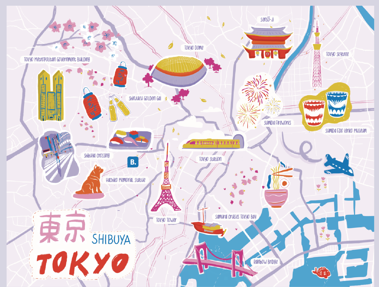 Tokyo map for Booking.com by Noemi De Feo on Dribbble