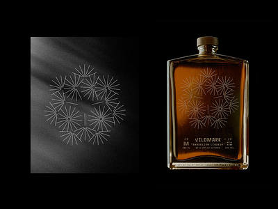 Add'l Vildmark Illustrations bottle branding dandelion flower glass illustration logotype monoline nature packaging seven sun whiskey