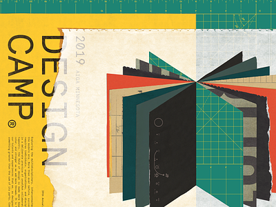 AIGA Design Camp 2019 collage paper poster print