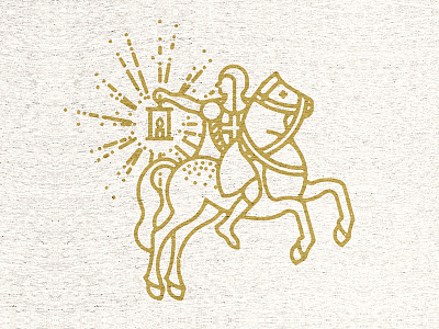 Horse and Lantern candle circles cotton bureau horse knight lantern rider shirt