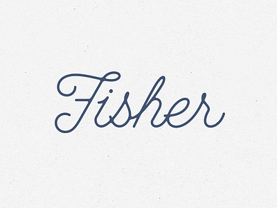 Fisher + Baker brand etc logo logotype monoline monoweight script
