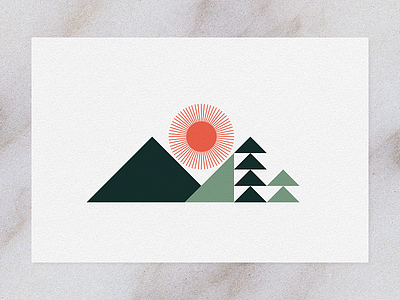 Disappointment Mountain geometry letterpress mountain shapes studio mpls sun trees
