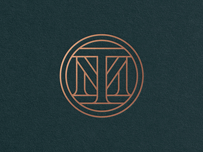 Tenth Muse Monogram circle logo m mark monogram monoweight t